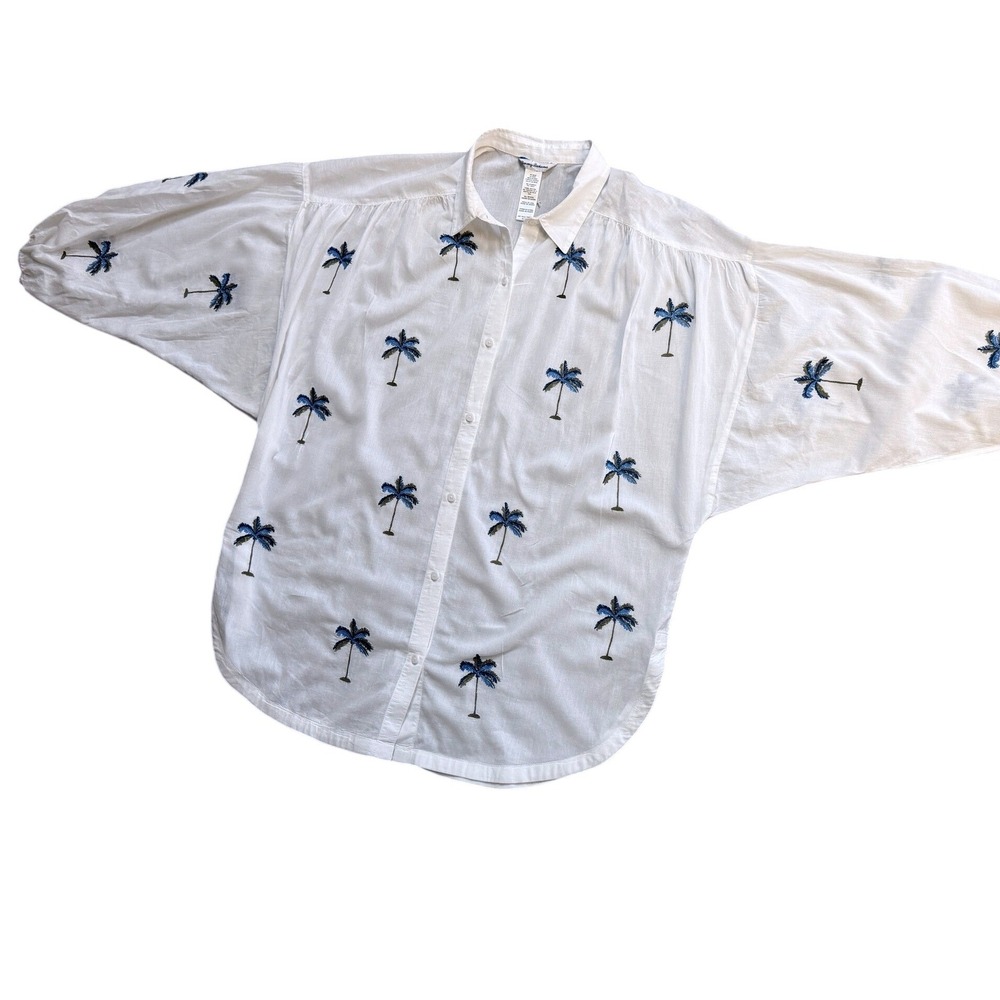 Tommy Bahama Catalina Coast Palm Boyfriend Beach Shirt XL Beachy Resort - Picture 3 of 8